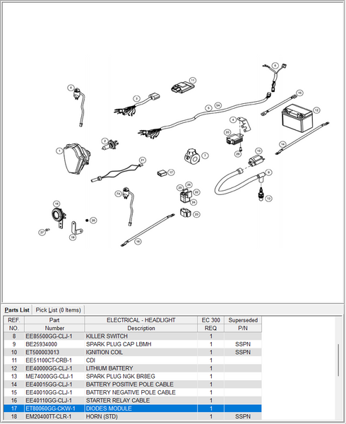 GasGas OEM - MODULE DIODES STARTER *SALE*