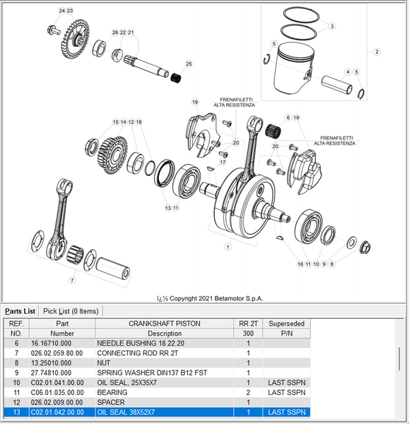BETA OEM - OIL SEAL 38X52X7 BETA OEM - OIL SEAL 38X52X7