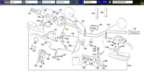 SHERCO OEM - INTERRUPTEUR DOUBLE COURBE
