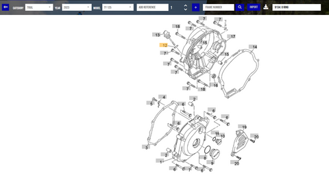 SHERCO OEM - JOINT TORIQUE