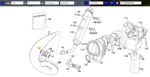 SHERCO OEM - SPRING EXHAUST END