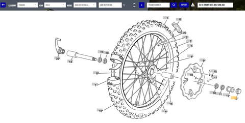 SHERCO OEM - EMBOUT DE BOULON DE ROUE AVANT 450