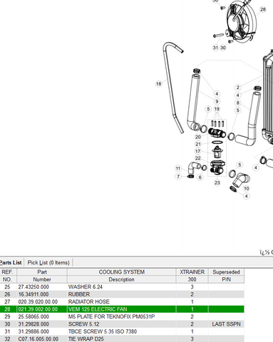 Beta X Trainer Cooling Fan #  021.39.002.00.00