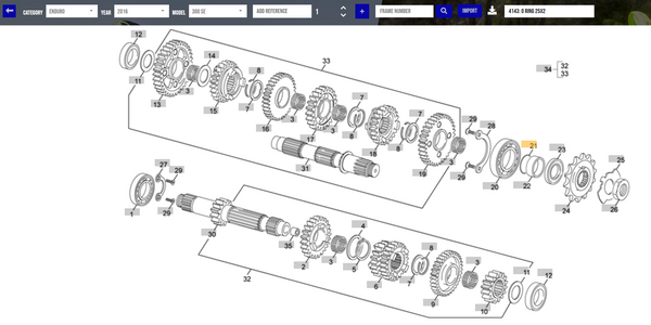 SHERCO OEM - O RING 25x2