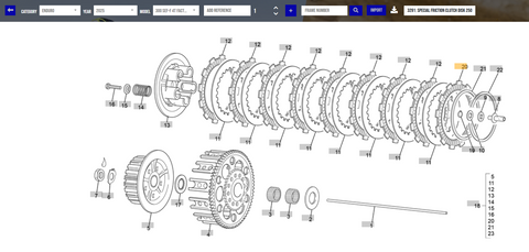 SHERCO OEM - DISQUE D'EMBRAYAGE SPÉCIAL À FRICTION 250 FIN