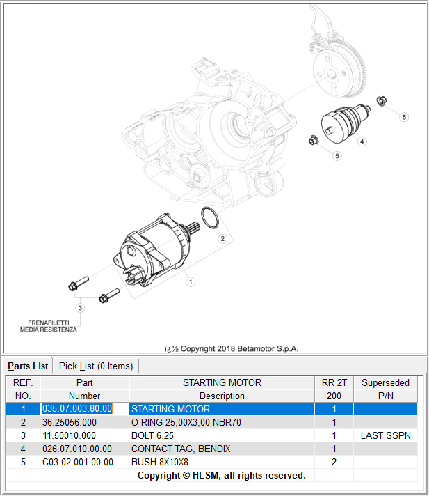 Beta OEM - STARTER RR 2T