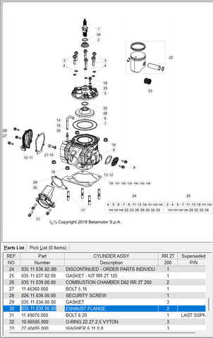 Beta OEM -  EX Flange 200RR