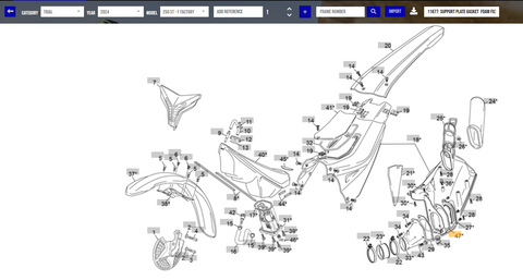 SHERCO OEM - FILTRE EN MOUSSE DE JOINT DE PLAQUE DE SUPPORT SH133