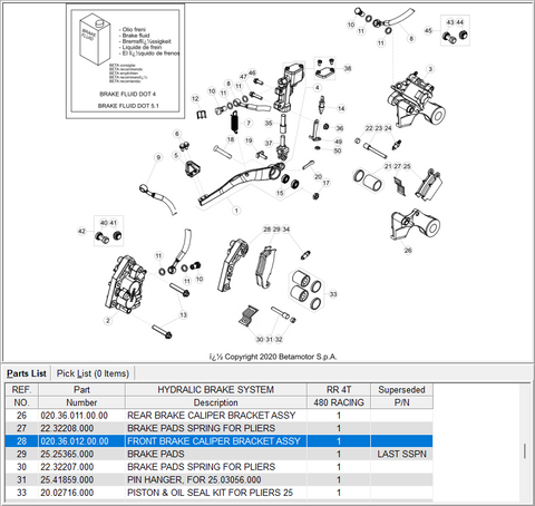 Beta OEM -  Front Brake Caliper Bracket Assembly