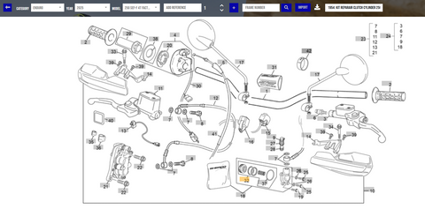 SHERCO OEM - KIT RÉPARATION RÉCEPTEUR D'EMBRAYAGE 4T ENDURO