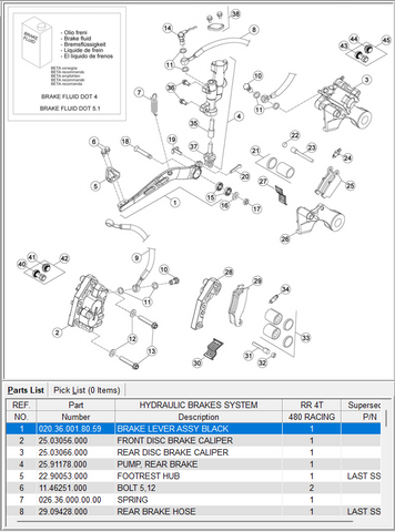 Beta OEM - BRAKE PEDAL ASSY