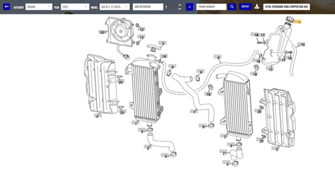 SHERCO OEM - BOUCHON DE VASE D'EXPANSION 450