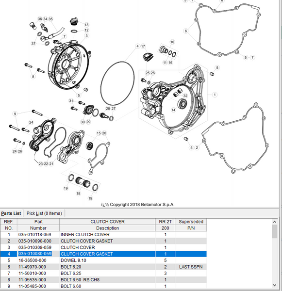 Beta OEM - Clutch Cover Gasket 125/200 Beta OEM - Clutch Cover Gasket 125/200