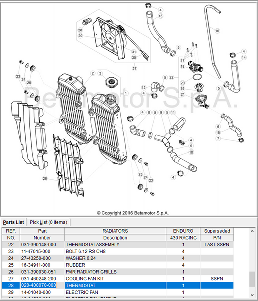 Beta OEM -  '14-21 Thermostat