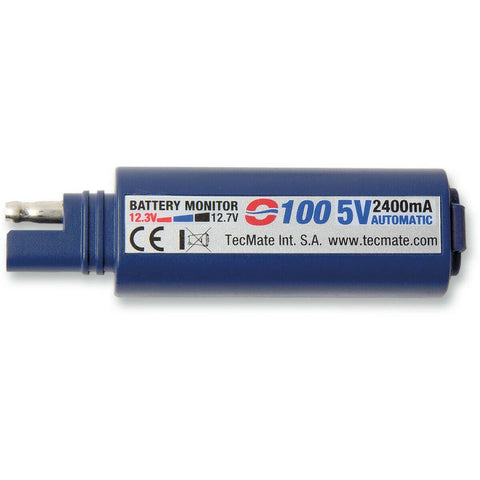 Chargeur compact USB universel Optimate TecMate avec connecteur SAE